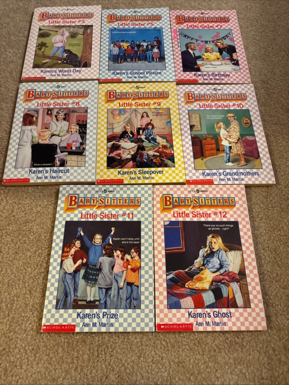 Lot Of 8 Babysitter Little Sisters Books 3,5,7-12 Paperback Books
